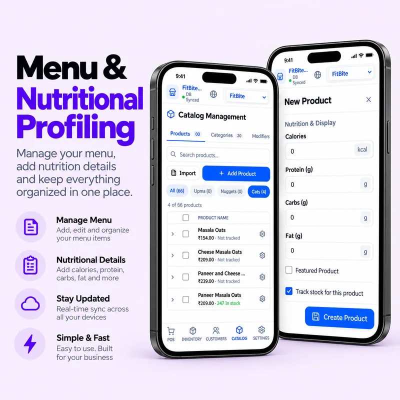 Menu & nutritional profiling